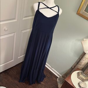 Elegant Navy Blue Women's Dress